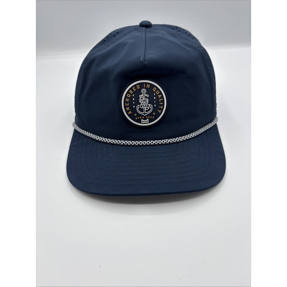 Melin Coronado Hydro Hat Mens Blue Open Sea Snap Back Rope Cap